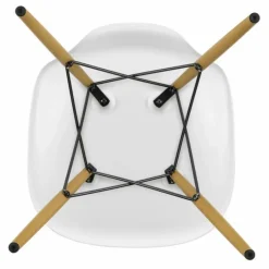 Best Vitra Chaise DSW plastic - piètement érable - Charles & Ray Eames | Blanc