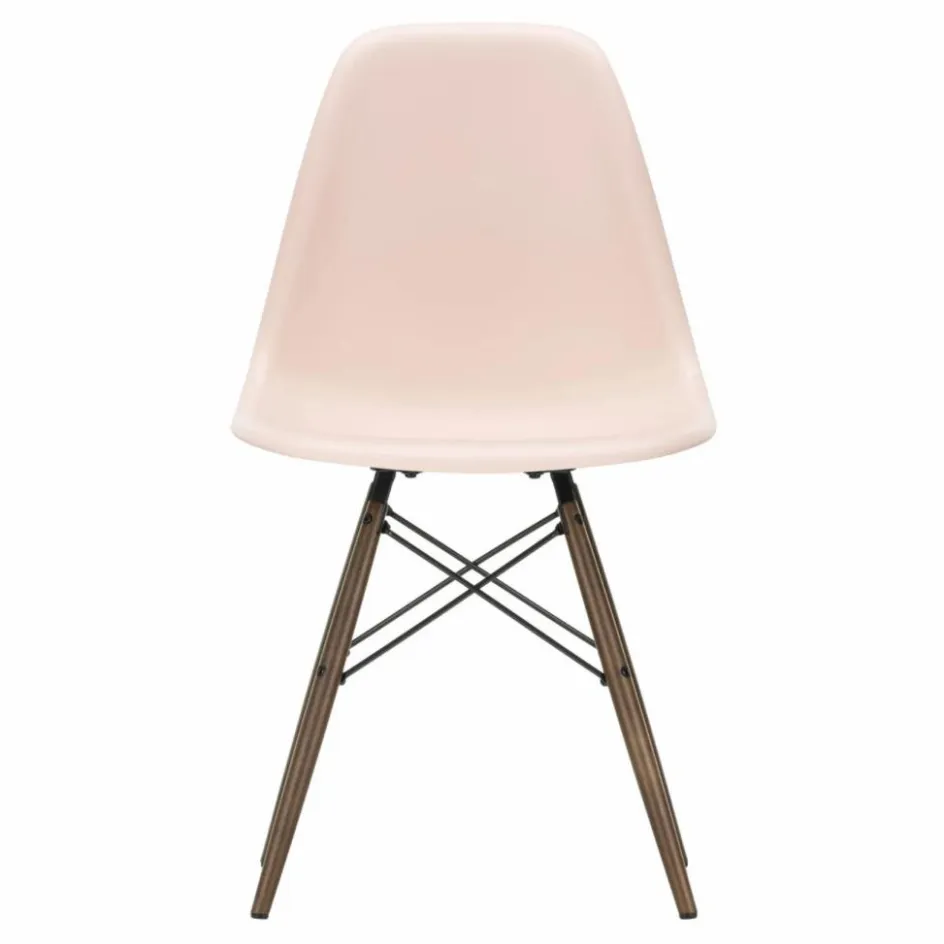 Clearance Vitra Chaise DSW plastic - piètement érable - Charles & Ray Eames | Rose tendre