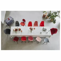 Clearance Vitra Chaise DSW plastic - piètement érable - Charles & Ray Eames | Rose tendre