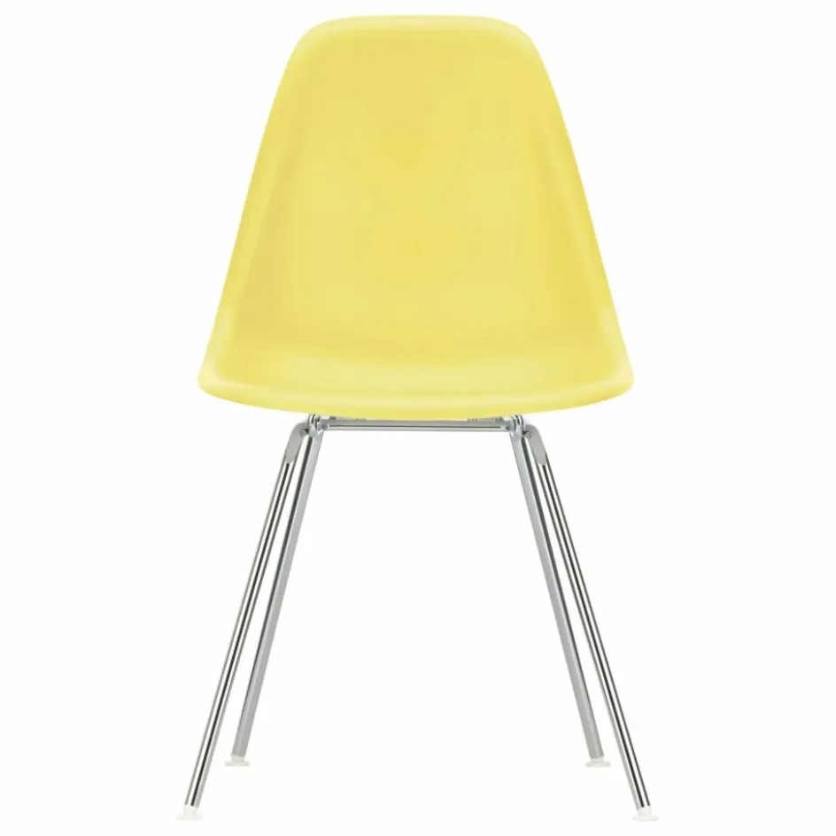 Online Vitra Chaise DSX Plastic - piètement Chromé - Charles & Ray Eames | Jaune citron