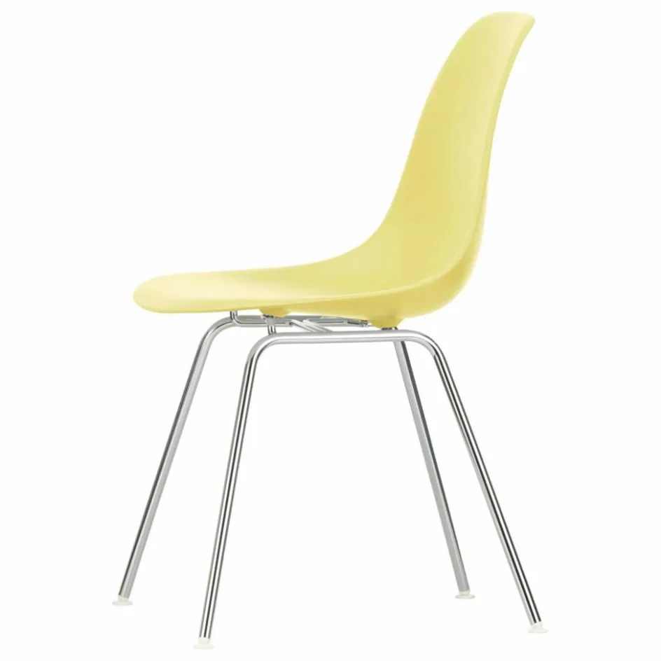Online Vitra Chaise DSX Plastic - piètement Chromé - Charles & Ray Eames | Jaune citron