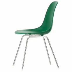 Discount Vitra Chaise DSX Plastic - piètement Chromé - Charles & Ray Eames | Vert émeraude