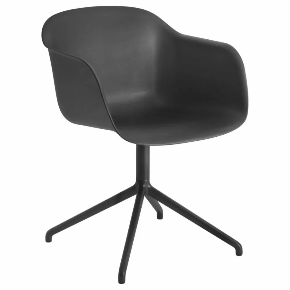 Muuto Chaise Fiber avec accoudoirs en plastique recyclé || Chaises, Tabourets, Bancs