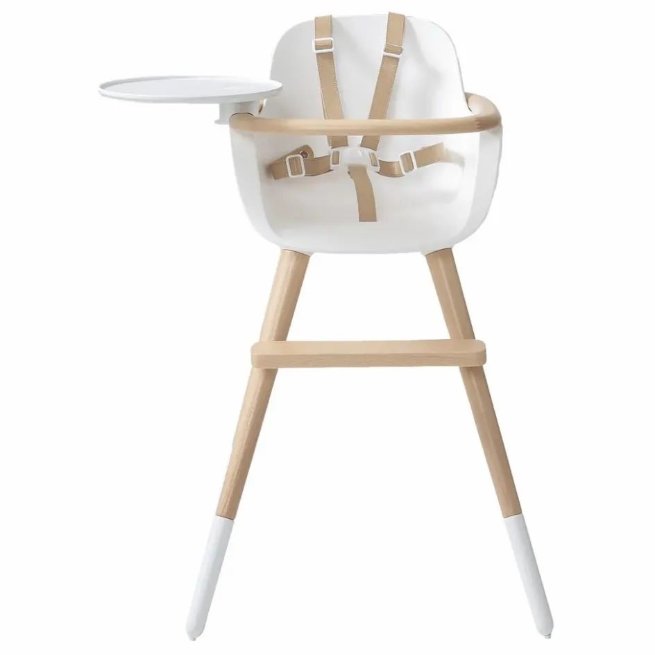 Micuna Chaise haute OVO LUXE ONE harnais en simili cuir beige || Chaises Hautes|Chaises Hautes, Transats