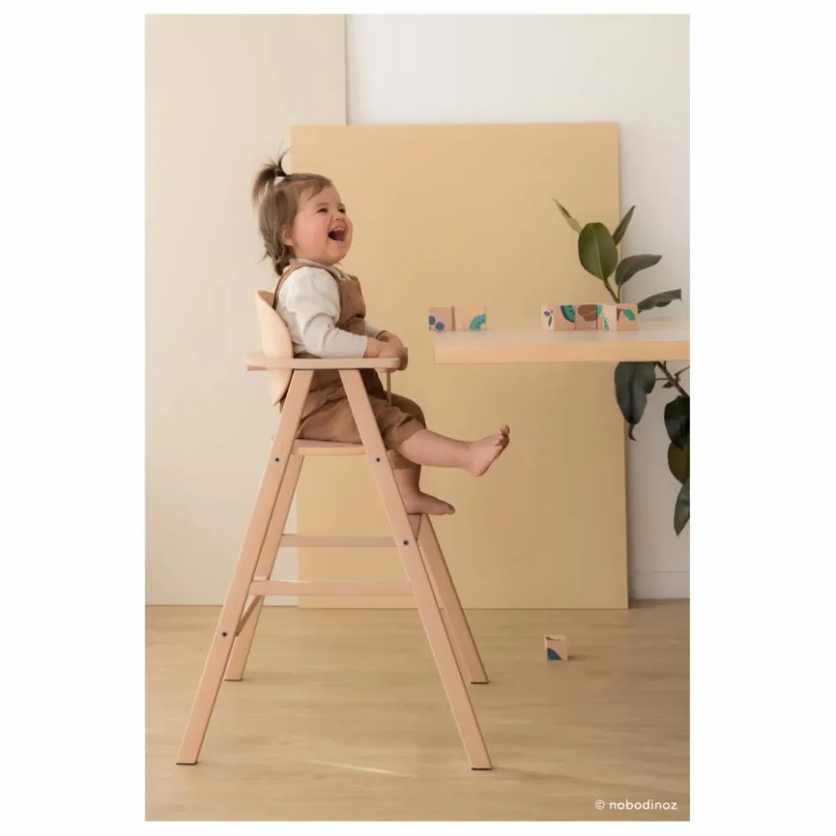 Discount Nobodinoz Chaise haute évolutive en bois massif Growing green Naturel
