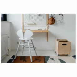 Nofred Chaise junior en chêne Souris | Blanc