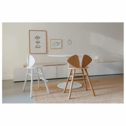 Nofred Chaise junior en chêne Souris | Blanc