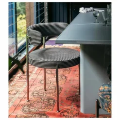 Discount The Socialite Family Chaise Libera en tissu rayé | Bleu nuit