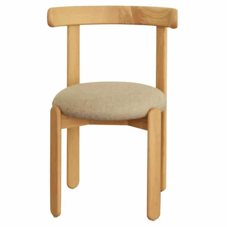 Gabrielle Paris Chaise Lilas en bois, assise en lin || Chaises, Tabourets, Bancs