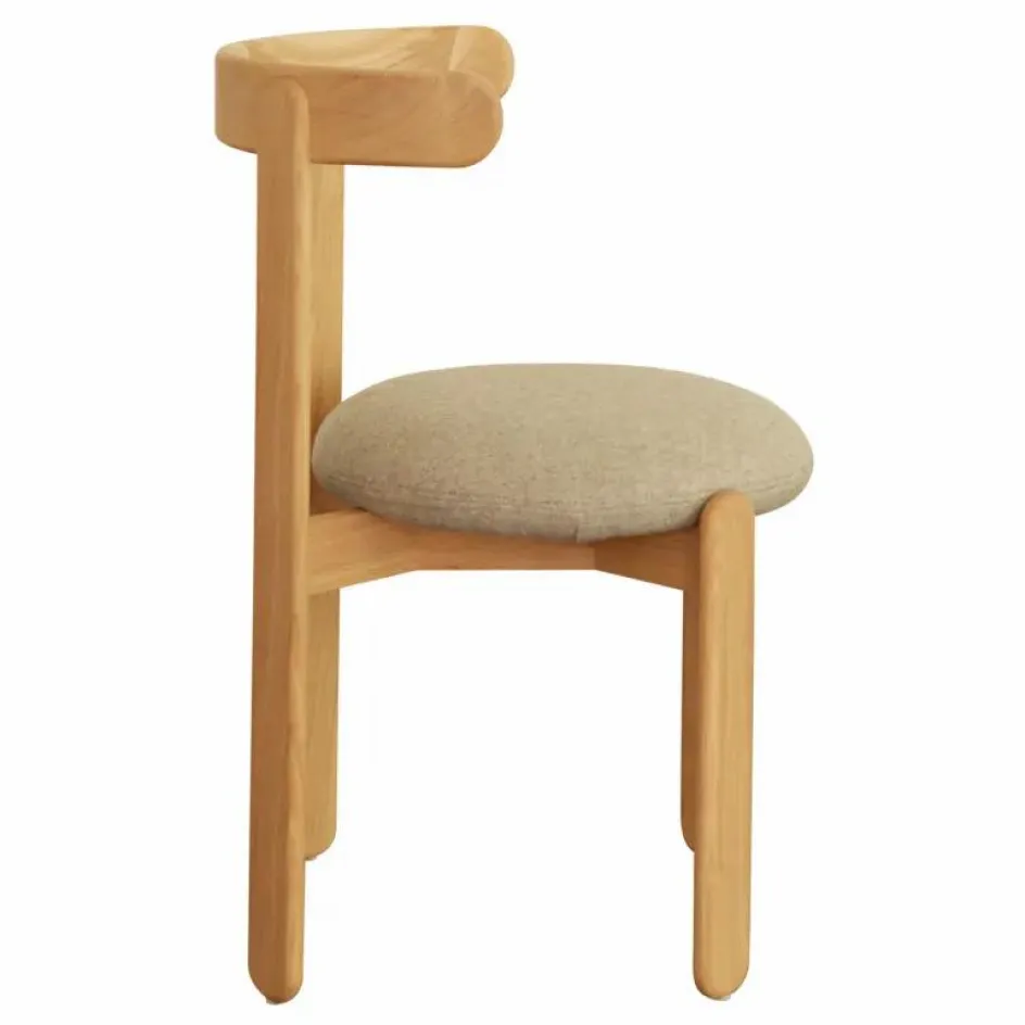 Gabrielle Paris Chaise Lilas en bois, assise en lin || Chaises, Tabourets, Bancs
