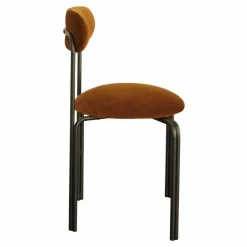 Discount Gabrielle Paris Chaise Lise, assise en velours | Ocre