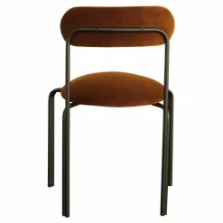 Discount Gabrielle Paris Chaise Lise, assise en velours | Ocre