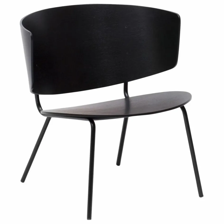 Ferm Living Chaise Lounge Herman en bois et métal || Chaises, Tabourets, Bancs