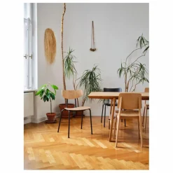 Discount Vitra Chaise Moca - Piétement chromé - Jasper Morrison | Chêne Foncé
