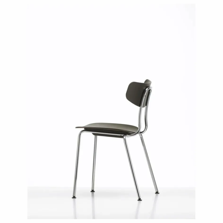 Discount Vitra Chaise Moca - Piétement chromé - Jasper Morrison | Chêne Foncé