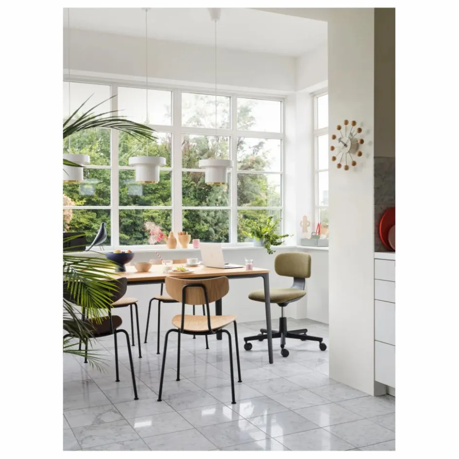 Discount Vitra Chaise Moca - Piétement chromé - Jasper Morrison | Chêne Foncé
