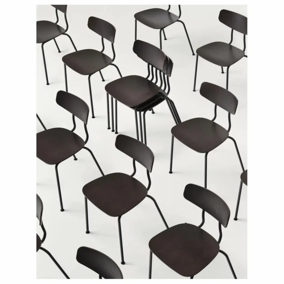 Discount Vitra Chaise Moca - Piétement chromé - Jasper Morrison | Chêne Foncé