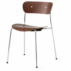& Tradition Chaise Pavilion AV1, piètement chromé - Lot de 2 || Chaises, Tabourets, Bancs