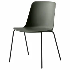 & Tradition Chaise Rely HW65, piétement noir | Vert
