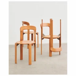 Sale Hay Chaise Rey en bois laqué - Bruno Rey | Orange
