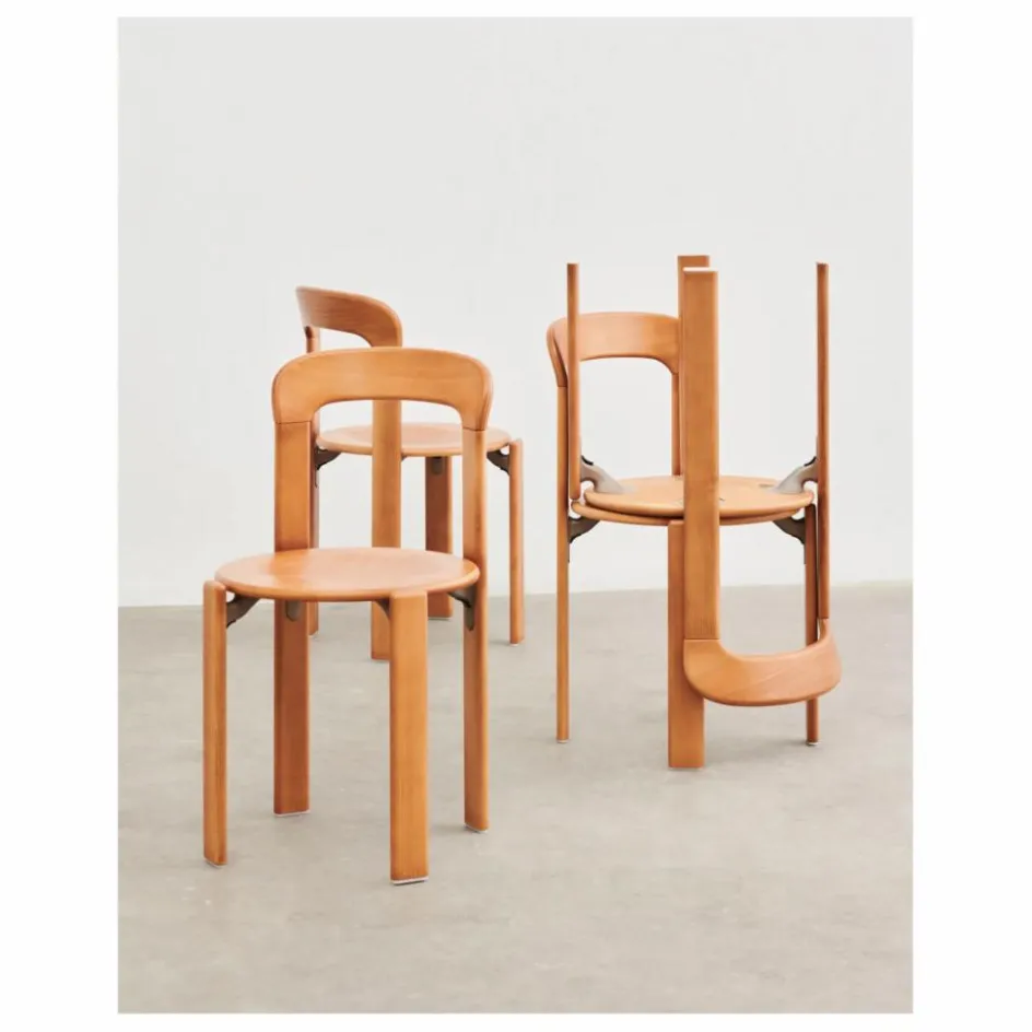 Sale Hay Chaise Rey en bois laqué - Bruno Rey | Orange