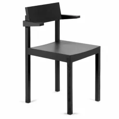 Outlet Valerie Objects Chaise Silent avec accoudoirs - Big Game | Charbon