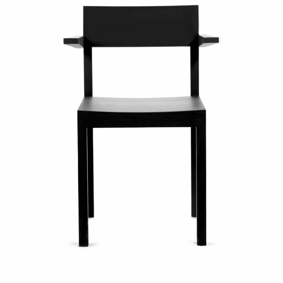 Outlet Valerie Objects Chaise Silent avec accoudoirs - Big Game | Charbon