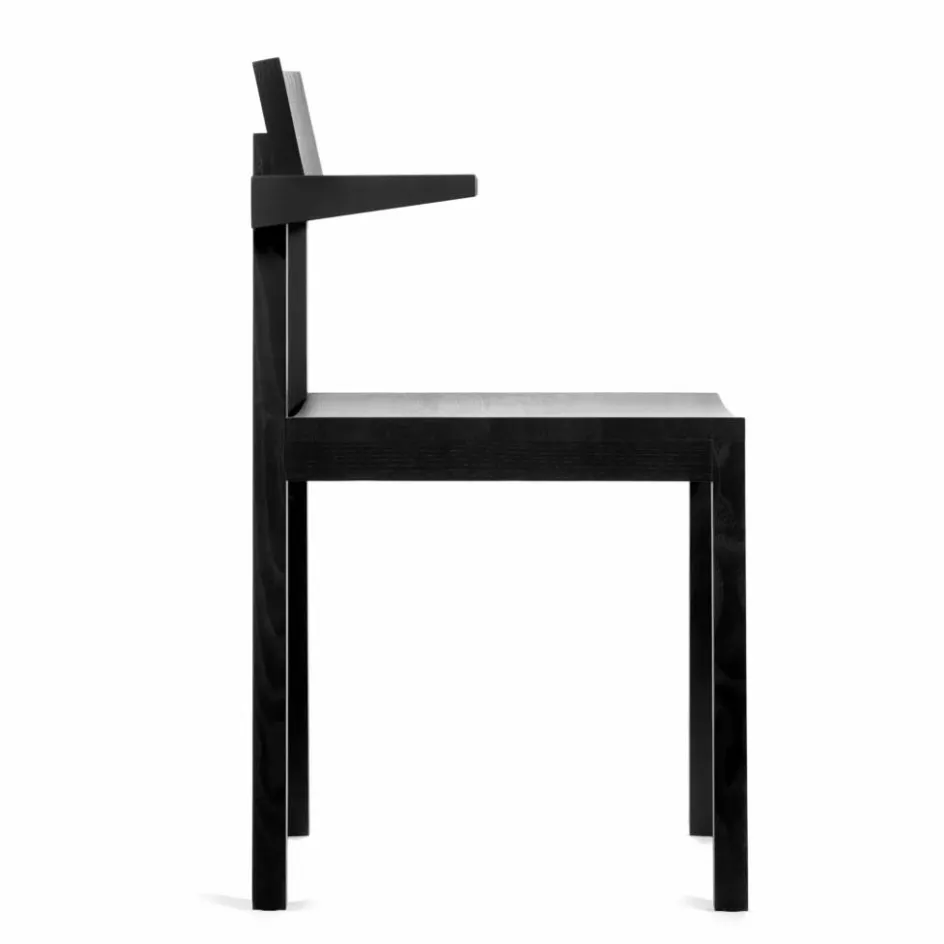 Outlet Valerie Objects Chaise Silent avec accoudoirs - Big Game | Charbon