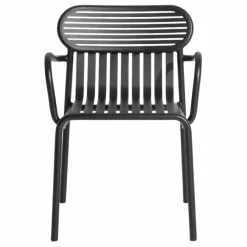 Online Petite friture Chaise Week-end avec accoudoirs - Set de 2 | Noir