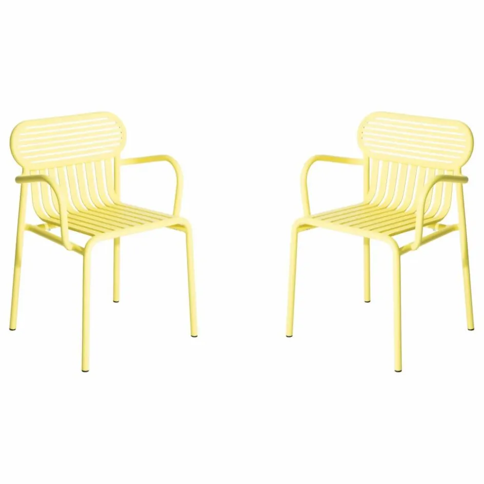 Petite friture Chaise Week-end avec accoudoirs - Set de 2 || Mobilier De Jardin