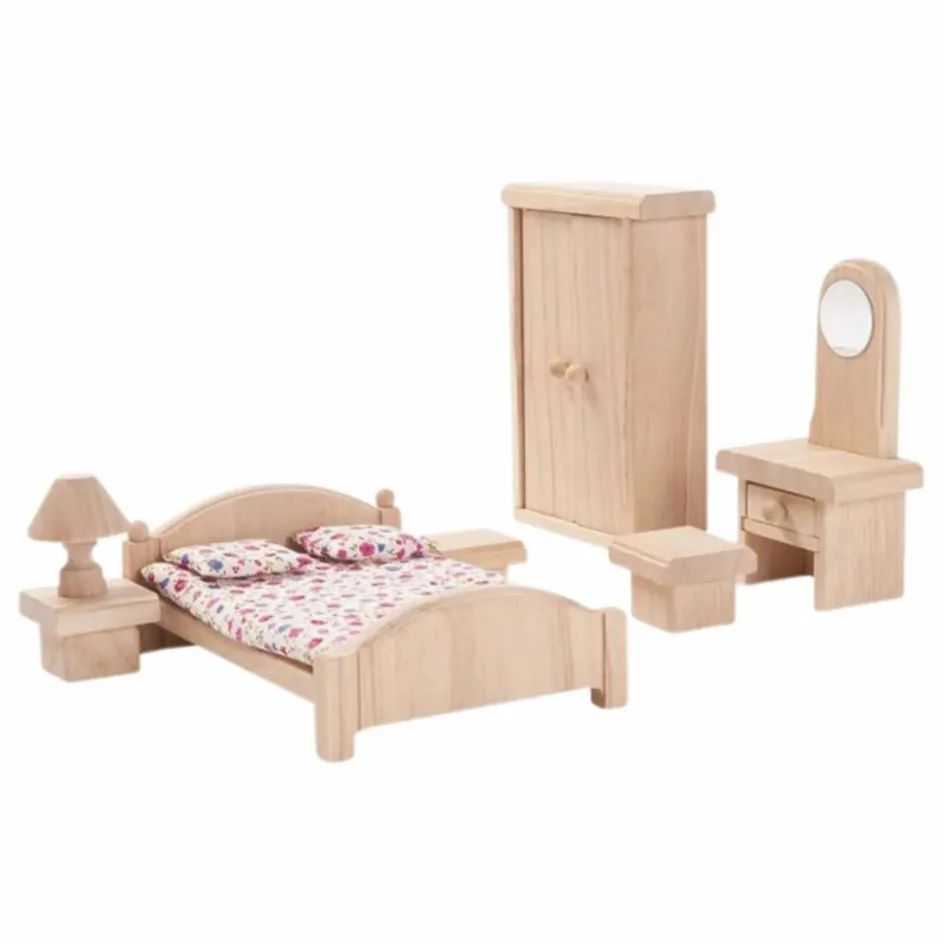 Plan Toys Chambre parentale en bois| Maisons De Poupées