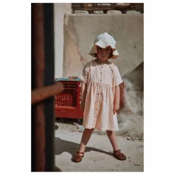 Poudre Organic Chapeau Pivoine Double Gaze de Coton Bio ||Enfant Accessoires|Accessoires