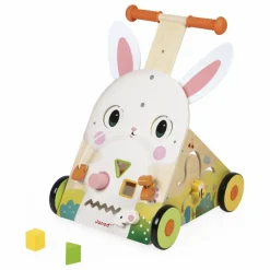 New Janod Chariot lapin Multicolore