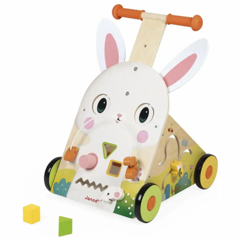 New Janod Chariot lapin Multicolore