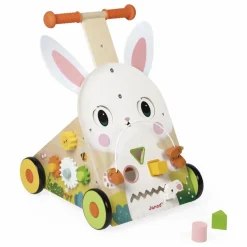 New Janod Chariot lapin Multicolore
