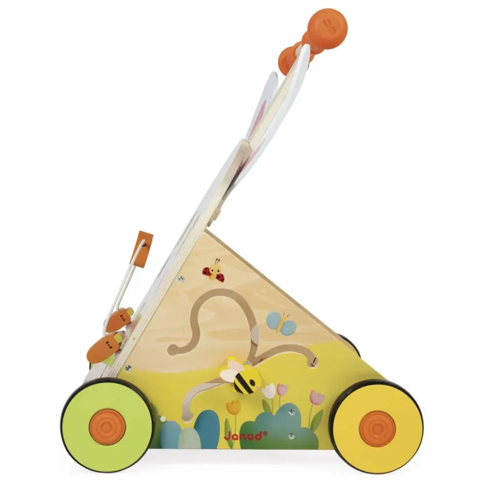 New Janod Chariot lapin Multicolore