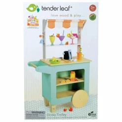 Tender Leaf Toys Charriot à boissons Bleu Clair