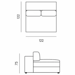 Online Chauffeuse 2 places Bellechasse en velours brut - 120 cm | Canapés, Fauteuils