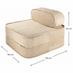 Enfant Wigiwama Chaises Enfant*Chauffeuse en velours côtelé |