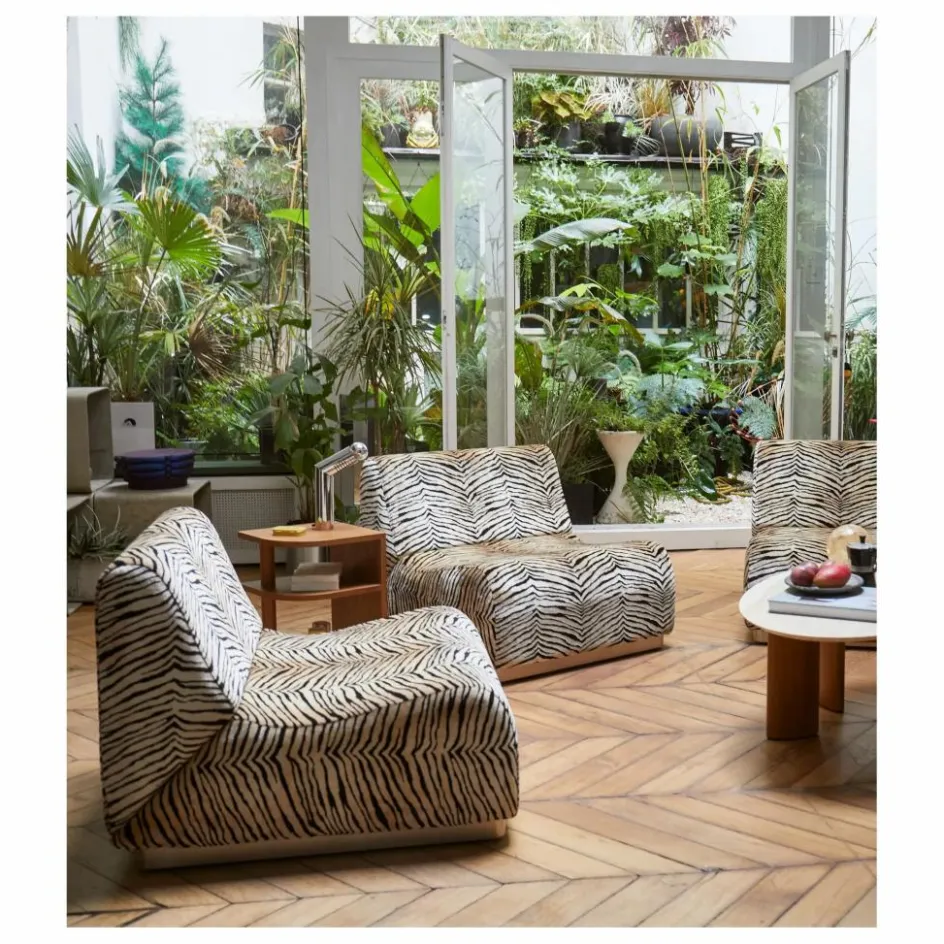 The Socialite Family Canapés, Fauteuils*Chauffeuse modulable Rotondo en velours |