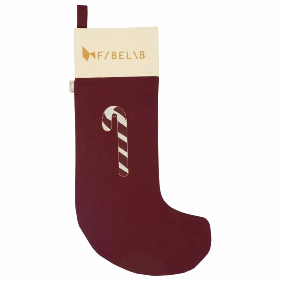 Sale Fabelab Chaussette de Noël Sucre d'Orge | Rouge
