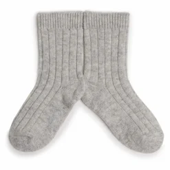 New Collégien Chaussettes Chamois cachemire et mérinos | Gris clair