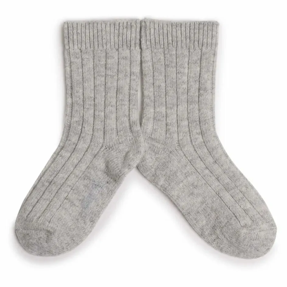 New Collégien Chaussettes Chamois cachemire et mérinos | Gris clair