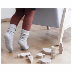 New Collégien Chaussettes Chamois cachemire et mérinos | Gris clair