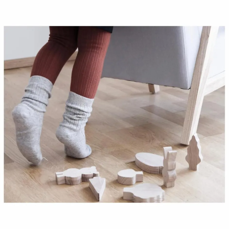 New Collégien Chaussettes Chamois cachemire et mérinos | Gris clair