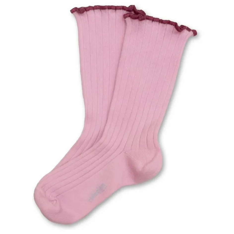Online Collégien Chaussettes Delphine | Rose tendre
