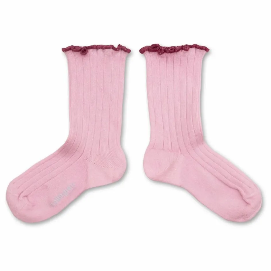 Online Collégien Chaussettes Delphine | Rose tendre