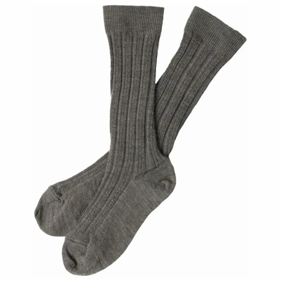 Hot FUB Chaussettes Hautes Laine | Beige foncé