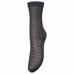 Hot Becksöndergaard Chaussettes Mina Métallisées | Bleu marine