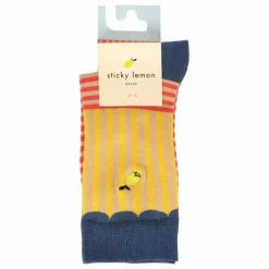 Clearance Sticky Lemon Chaussettes Rayées | Jaune